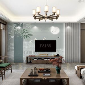 Panneaux muraux en PVC pour intérieur Aimsp Chinese Wpc, panneaux muraux pour télévision - Product Image 1