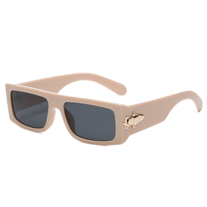 Lunettes de soleil rectangulaires UV400 européennes américaines pour hommes femmes enfants petit cadre PC avec <span class=keywords><strong>confort</strong></span> transfrontalier - Product Image 5