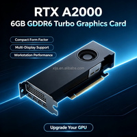 GPU RTX A2000 6 Go 12 Go, design compact demi-hauteur double emplacement pour station de travail