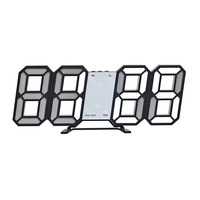 Reloj Despertador Digital 3D LED de Pared y Escritorio, Electrónico Contemporáneo de Alta Gama con Pantalla de Temperatura y Carga USB