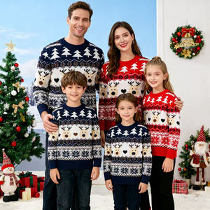 Pull tricoté chaud et décontracté pour femme, nouvelle collection, idéal pour les fêtes, pull de Noël familial, en gros, haute qualité, en stock - Product Image 4