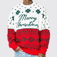 American Winter Christmas Herren Strick pullover Weihnachten Jacquard Loose Pullover Sweater