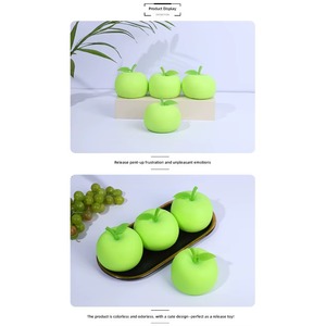 Simulation Apple <b>Squishy</b> PU Material Slow Rebound Stress Relief Anxiety Relief Squeeze Toy - Product Image 6