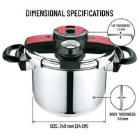Autocuiseur Commercial de Haute Qualité en Acier Inoxydable E-Top 10 Litres (10 Qt) en Acier Inoxydable 304 pour Cuisinière