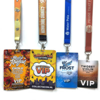 Großhandel benutzer definierte Logo gedruckt Lanyard Voll farben Druck Vip Passes Abzeichen Akkredit ierung Pass für Veranstaltungen