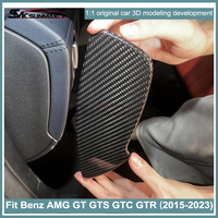 Pour Mercedes Benz AMG GT GTS GTC GTR, plaque de couverture latérale de boîte à gants en fibre de carbone sèche, 2015-2023, accessoire de décoration intérieure pour voiture