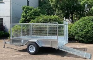 Axe unique soudé sur 750kg <span class=keywords><strong>Cage</strong></span> amovible rampe arrière tondeuse usine voiture remorque - Product Image 2