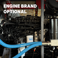 Compresseur d'air diesel portable 550 CFM 157KW 16 bars avec moteur Cummins, compresseur à vis remorquable sur quatre roues pour le sablage et le forage