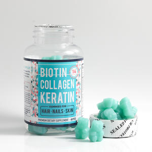 Etiqueta privada Nueva llegada Belleza DE LA PIEL Suplementos dietéticos 3 en 1 Biotin Collagen Keratin Gummies para la piel del cabello Uñas - Product Image 3