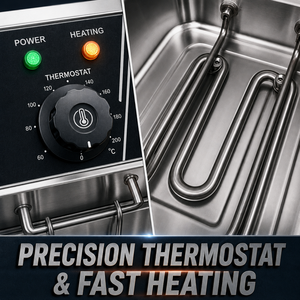 Professional Countertop Electric Fryer 2.5KW Single Tank Deep Fryer Stainless Steel Chicken Wings <b>Chip</b> Fryer for Fast Food Shop - Product Image 2