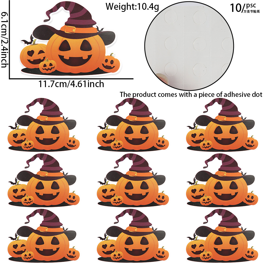 Pegatinas de calabaza (10 por paquete)