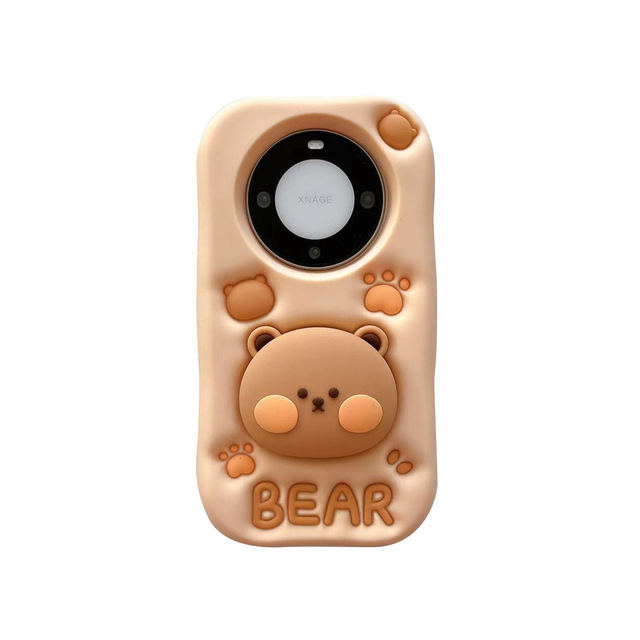 Cartoon Cute Bear Silicone case for xiaomi Note 14 Pro Note 13  Redmi 14pc