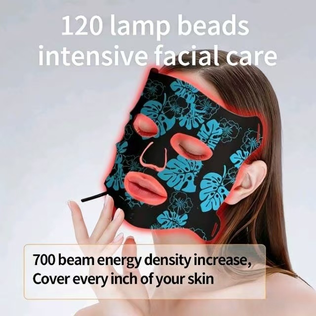 Medical Grade7 Color LED Red Light Therapy Facial Mask Design for Face Neck Home Use Red Light Therapy Face Mask Skin Care