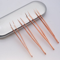 Kit de pinces pour Extension de cils, pinces à épiler droit et incurvé, 5 pièces, meilleure vente
