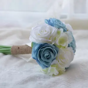 玫瑰新娘伴娘手持花束婚礼鲜花客厅餐桌家居花瓶插花