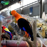 Décorations de jardin en forme de perroquet animatronique grandeur nature Gecai