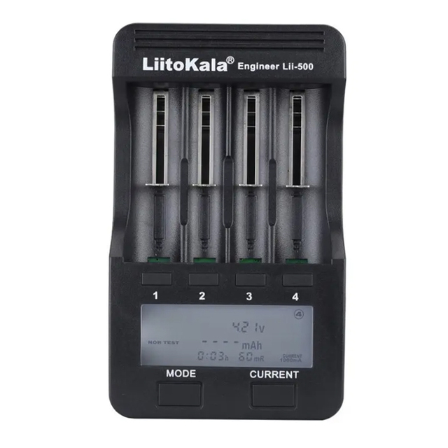 4 Slots Intelligent Battery Tester Charger Discharger for 3.7V Li-ion Battery and 1.2V Ni-MH Cylindrical Battery