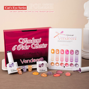 Vernis à ongles en perles de verre cristal oeil de chat 6 couleurs petite ampoule série oeil de chat vernis Gel ensemble pour <span class=keywords><strong>Nail</strong></span> <span class=keywords><strong>Art</strong></span> bricolage - Product Image 2