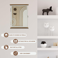 Porte-clés mural en bois avec crochets intégrés, boîte à clés en bois pour la maison, le bureau et l'entrée