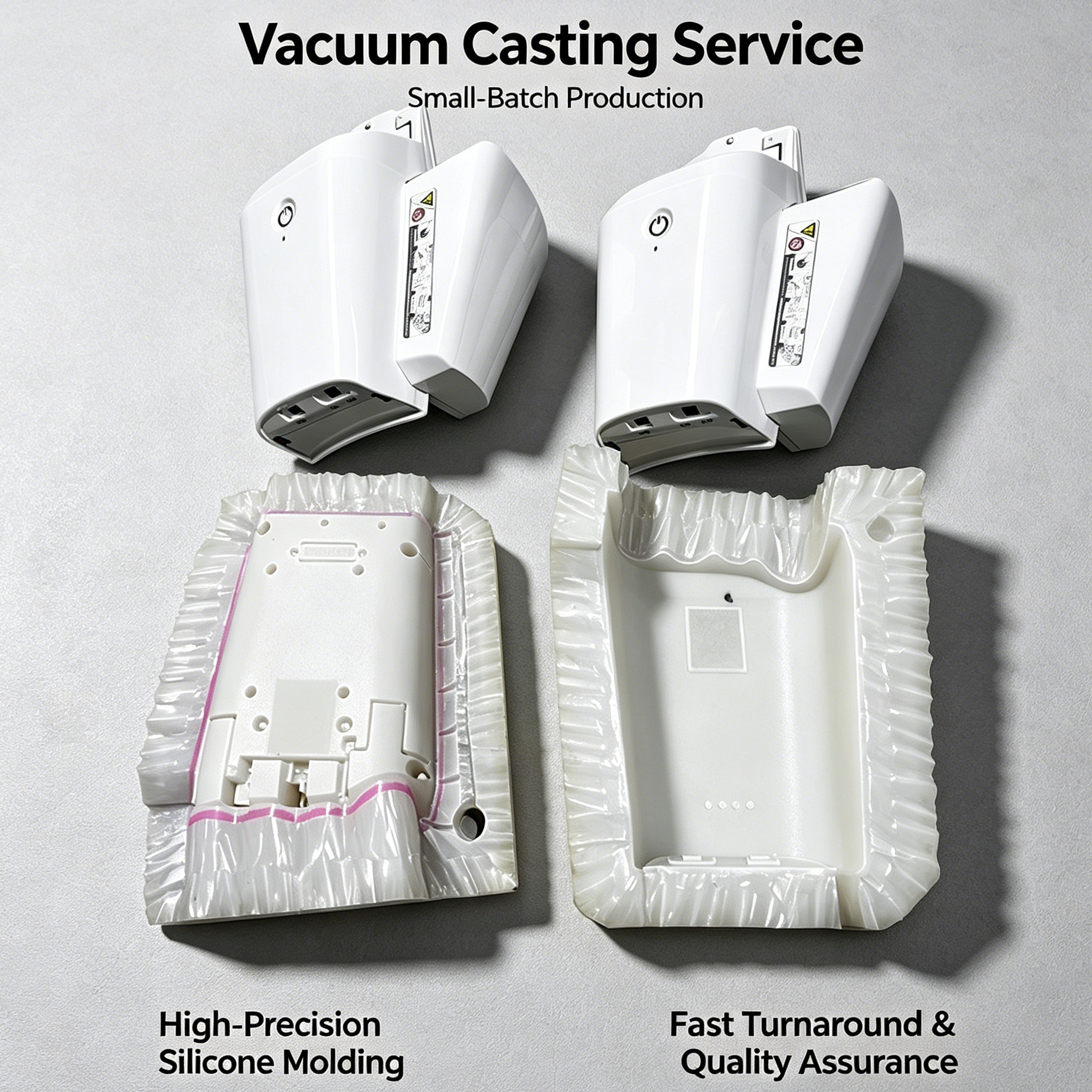 OEM Vacuum Casting & Silicone Mold Casting Service For Custom Plastic Prototype Parts & Small Batch Production