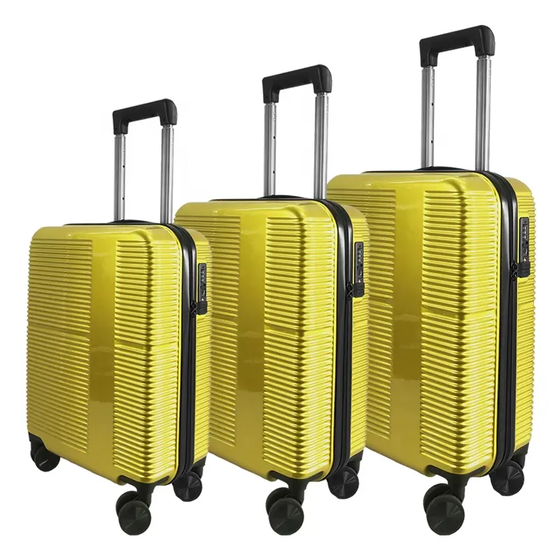 Custom Logo Polycarbonate Maletas Trolley Case Rolling 3 Pcs Luggage Suitcase Set For Travel
