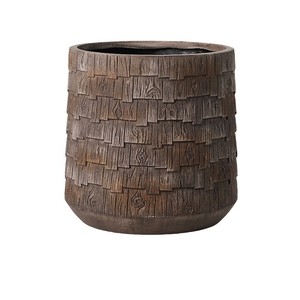 Style moderne écorce de vent soyeuse texturé <span class=keywords><strong>grand</strong></span> <span class=keywords><strong>Pot</strong></span> de fleur trous inférieurs jardinage extérieur café plantes vertes paradis des oiseaux <span class=keywords><strong>citronnier</strong></span> - Product Image 5