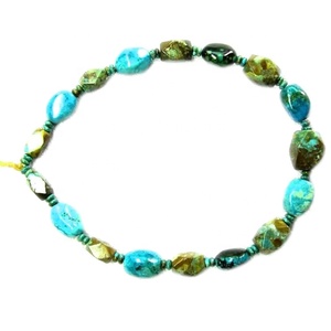 Collar grueso turquesa, joyería de moda, cadena con cuentas - Product Image 4