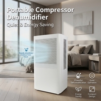 Déshumidificateur intelligent MD820, réservoir d'eau de 3 L, haute performance de déshumidification, système de drainage externe pour la maison, la cuisine, la chambre