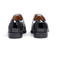 Chaussures habillées de luxe faites à la main pour hommes, Oxfords en cuir véritable verni, style rétro, pour affaires et mode