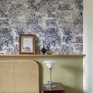 Papier peint rétro jungle HD personnalisé, décoration murale intérieure pour chambre à coucher, salon, hôtel et maison d'hôtes - Product Image 5