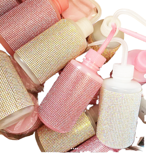 Bouteille de rinçage en plastique pour extensions de cils avec strass, flacon de lavage pour nettoyage des cils - Product Image 2