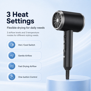 Secador de Pelo con Iones Negativos BD17, Terapia Iónica de 10M, Secador Profesional Antiencrespamiento, Protección Inteligente Contra Sobrecalentamiento, Cabello Liso y Brillante - Product Image 6