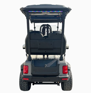รถกอล์ฟไฟฟ้า 4 ที่นั่ง ระบบควบคุมกลาง แบตเตอรี่ลิเธียม 48V ขั้นสูง มอเตอร์ 4 กิโลวัตต์ เบรกดิสก์ไฮดรอลิกสี่ล้อ สแตนเลส - Product Image 4