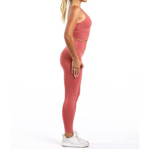 Conjunto de yoga para mujer de proveedor directo de fábrica a la venta Diseña tu propio conjunto de yoga transpirable para mujer con todos los tamaños disponibles - Product Image 4