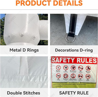 Maison gonflable commerciale de rebond de PVC avec la glissière, la piscine de cercueil et le château gonflable blanc de pullover de souffleur