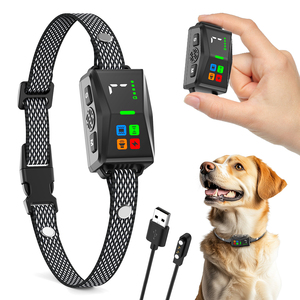 Dispositivo de entrenamiento de perros ultrasónico con pantalla LCD a Color de nuevo diseño, <span class=keywords><strong>Collar</strong></span> sin ladridos, vibración, descarga eléctrica, seguro, <span class=keywords><strong>Collar</strong></span> antiladridos - Product Image 1