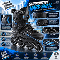 Patins à roulettes en ligne pour adultes à 4 roues, coque rigide, roues ABEC-9 en PU, patins à roulettes urbains pour hommes et femmes