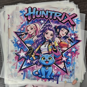 Transferencias DTF Personalizadas de K-Pop Demon Hunters, Transferencias Termoadhesivas Coloridas de Alta Calidad para Camisetas, Venta al Por Mayor - Product Image 1