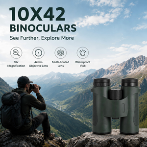<span class=keywords><strong>Binoculares</strong></span> HL Factory HD 8x42 10x42 para Observación de Aves y Fútbol, Impermeables, Antivaho, Visión Amplia, Prisma BAK4, FMC - Product Image 5