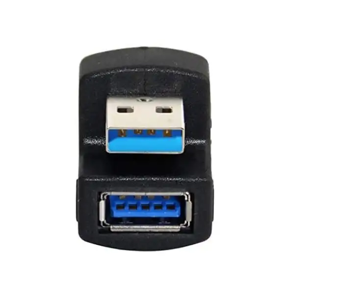 CABLETOLINK 1 סט עד & למטה בזווית USB 3.0 מתאם זכר לנקבה הארכת 180 תואר 5Gbps