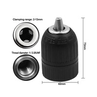 Jeu de mandrins de perceuse sans clé 2 mm -13mm 1/2-20UNF avec adaptateur SDS Plus pour marteau rotatif 2 pièces