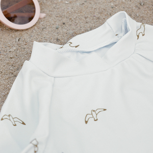 Traje de baño de 3 piezas para bebés y niños pequeños, traje de baño de manga larga, traje de baño con sombrero, traje de baño encantador para bebés - Product Image 5