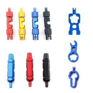 Llave de herramienta para válvulas de aleación de aluminio para reparación y extracción de neumáticos de bicicleta, accesorio multifuncional - Product Image 1