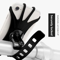 Support de téléphone universel en silicone à rotation 360° pour guidon de moto, scooter électrique et vélo, fixation pour navigation