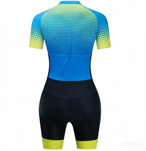 Combinaison de cyclisme personnalisée avec impression par sublimation de haute qualité pour femmes et hommes, rembourrée et aérodynamique, pour la course sur route, le triathlon et les événements cyclistes - Product Image 4