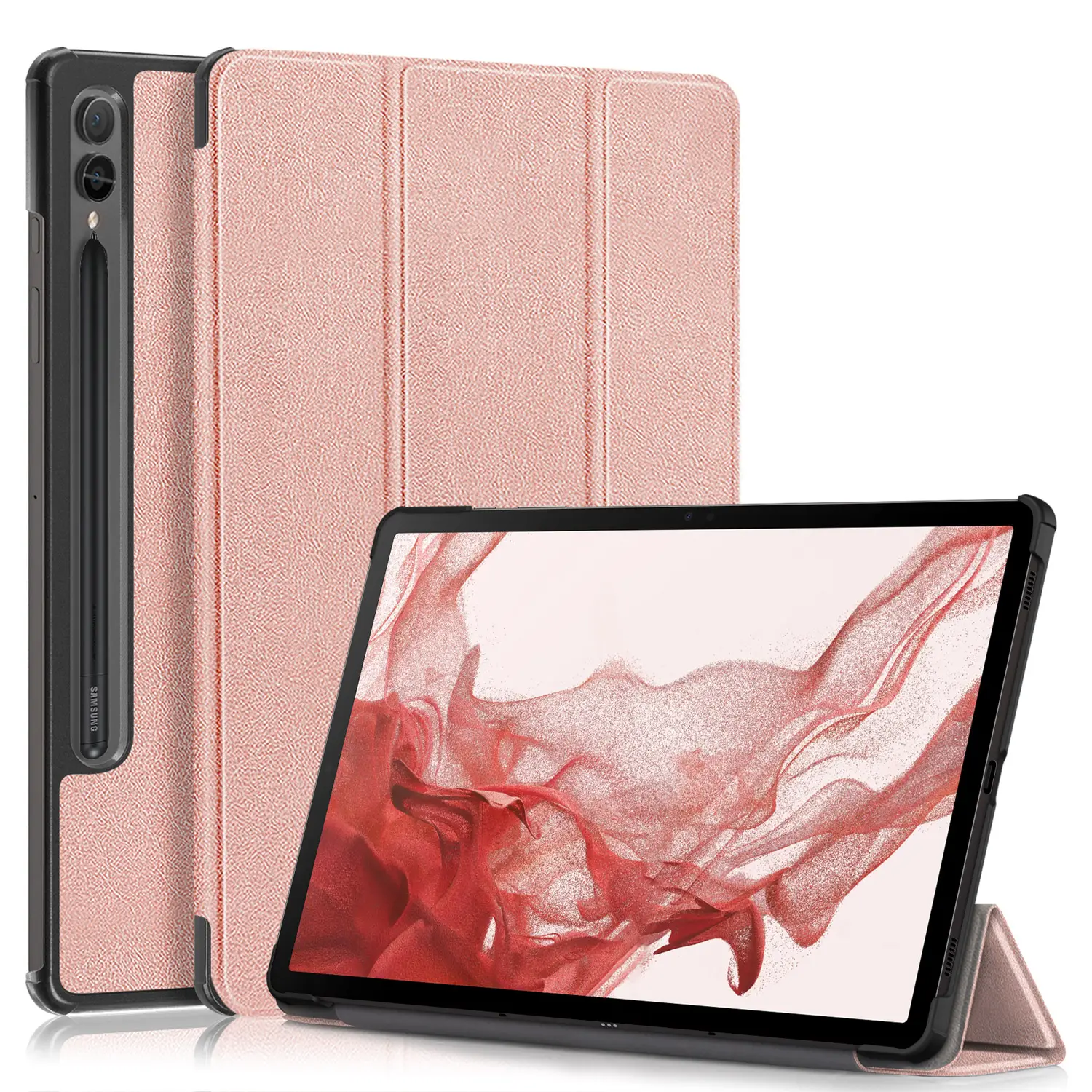 NET-CASE Stand Tablet Leders chutz hülle für Samsung Galaxy Tab S9 Plus / S9 FE Plus Großhandels preis Tablet Cover