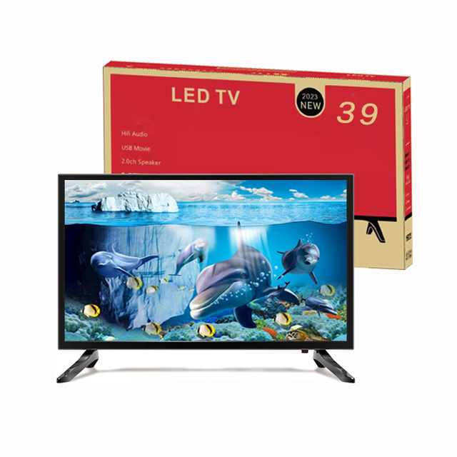 Factory Supply 1920*1020 Plastic Cement Led Tv Televisores 39 Inch T2S2 Black Led Screen Monitor Tv