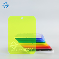 Présentoirs de produits en PMMA acrylique fluorescent vif résistant aux UV, épaisseur personnalisable, découpe/pliage