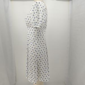 ALBB019 Robe imprimée florale en crêpe de viscose 100% pour femmes avec fermetures à glissière lavable au genou - Product Image 5