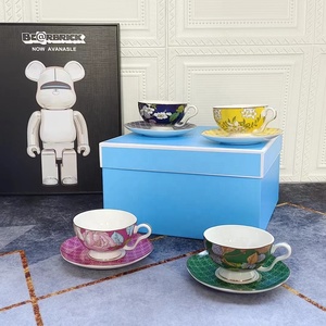 Vente flash : Ensemble de café et de thé en céramique fine à fleurs, style nordique, 9 pièces - Product Image 2